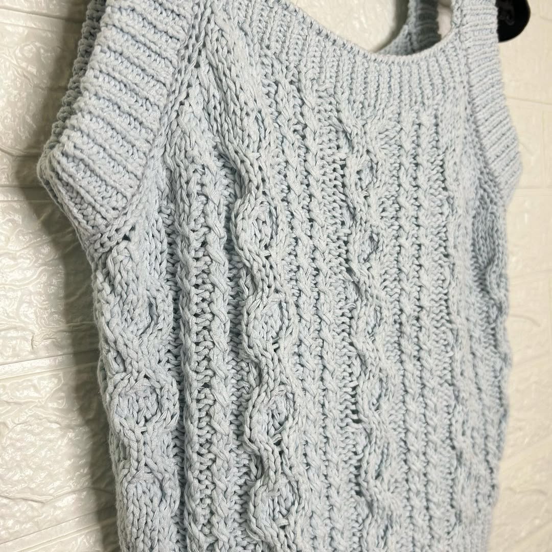 Crochet Blue Top