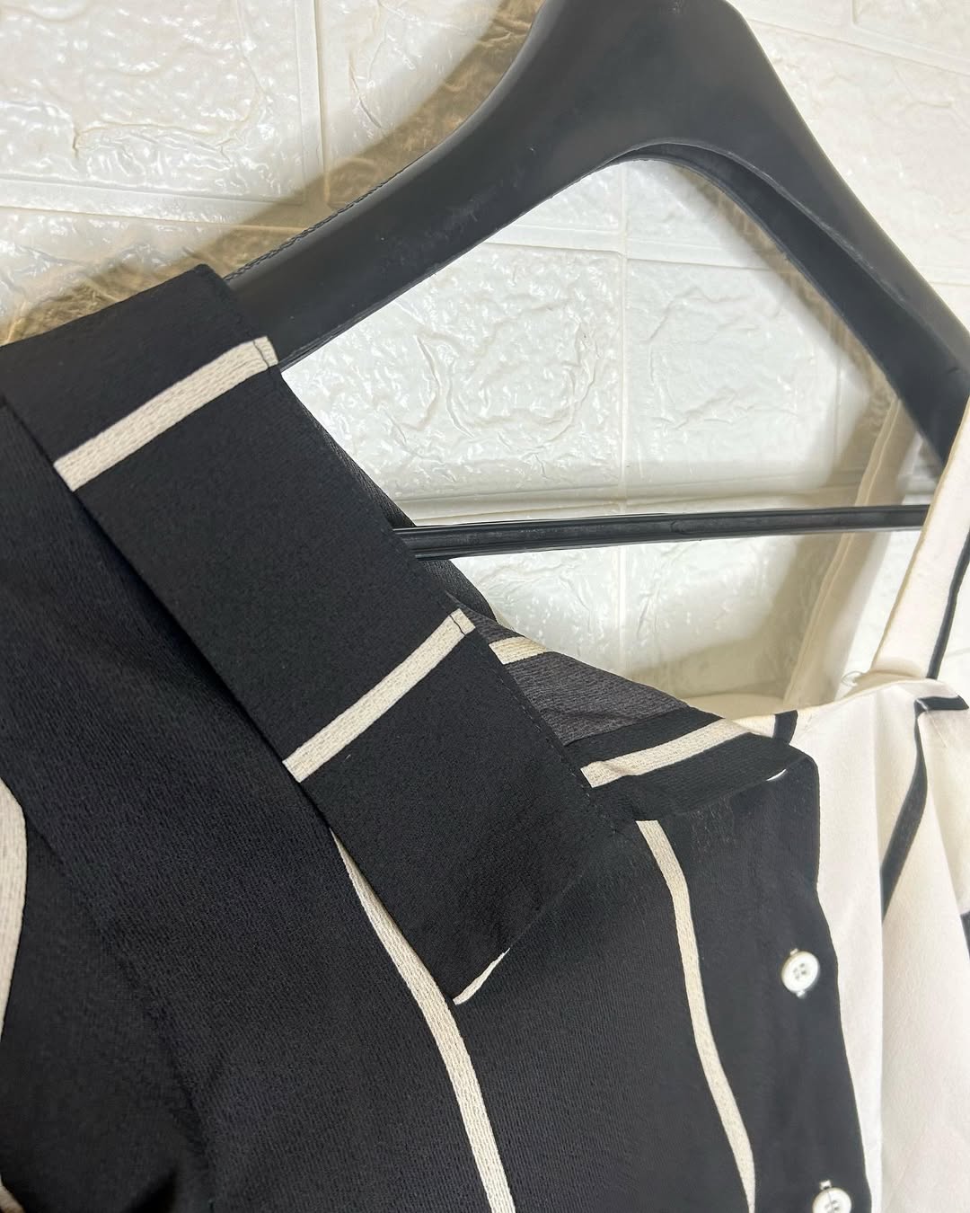 Sriped B&W One Shoulder Shirt