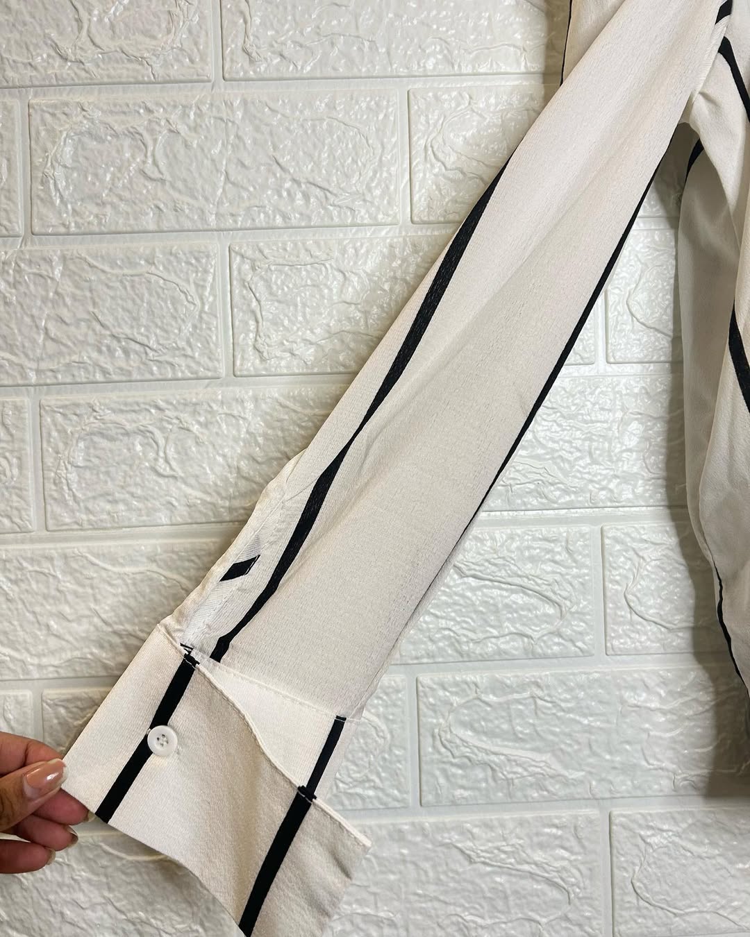 Sriped B&W One Shoulder Shirt