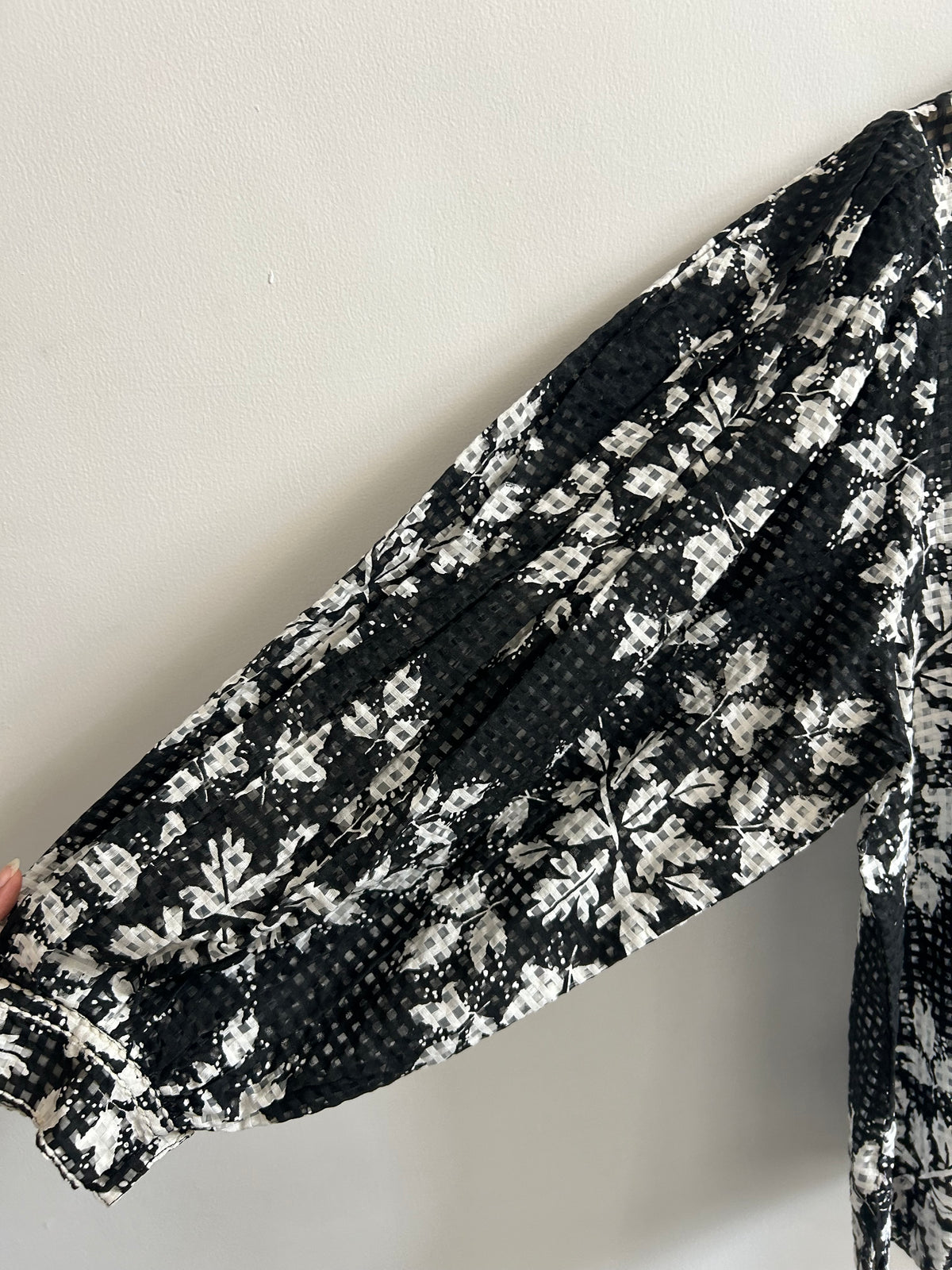 Mesh Floral Shirt: 46”