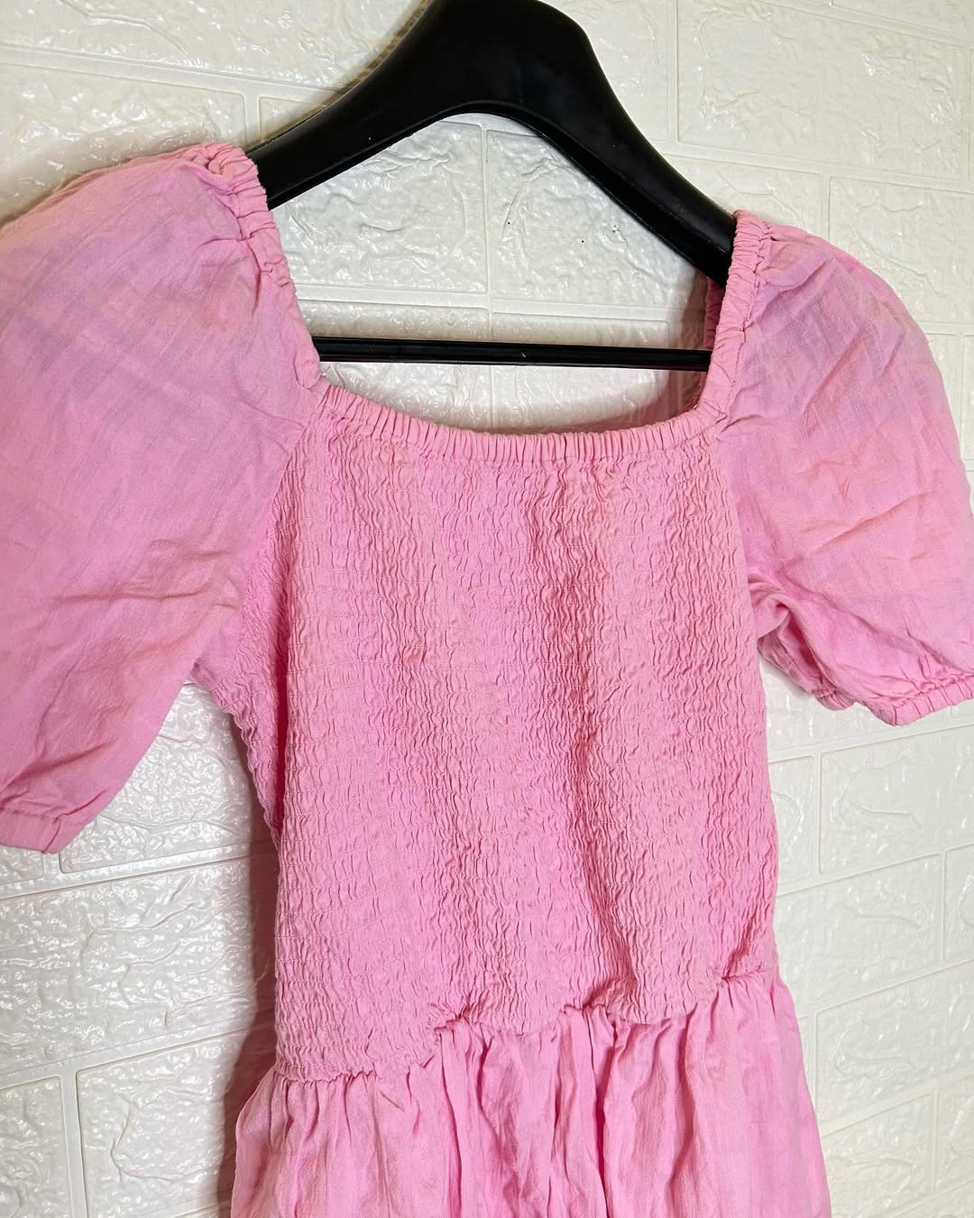 Pink Ruched Backless Dress
