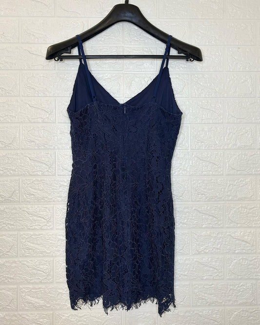 Mini Lace Blue Dress