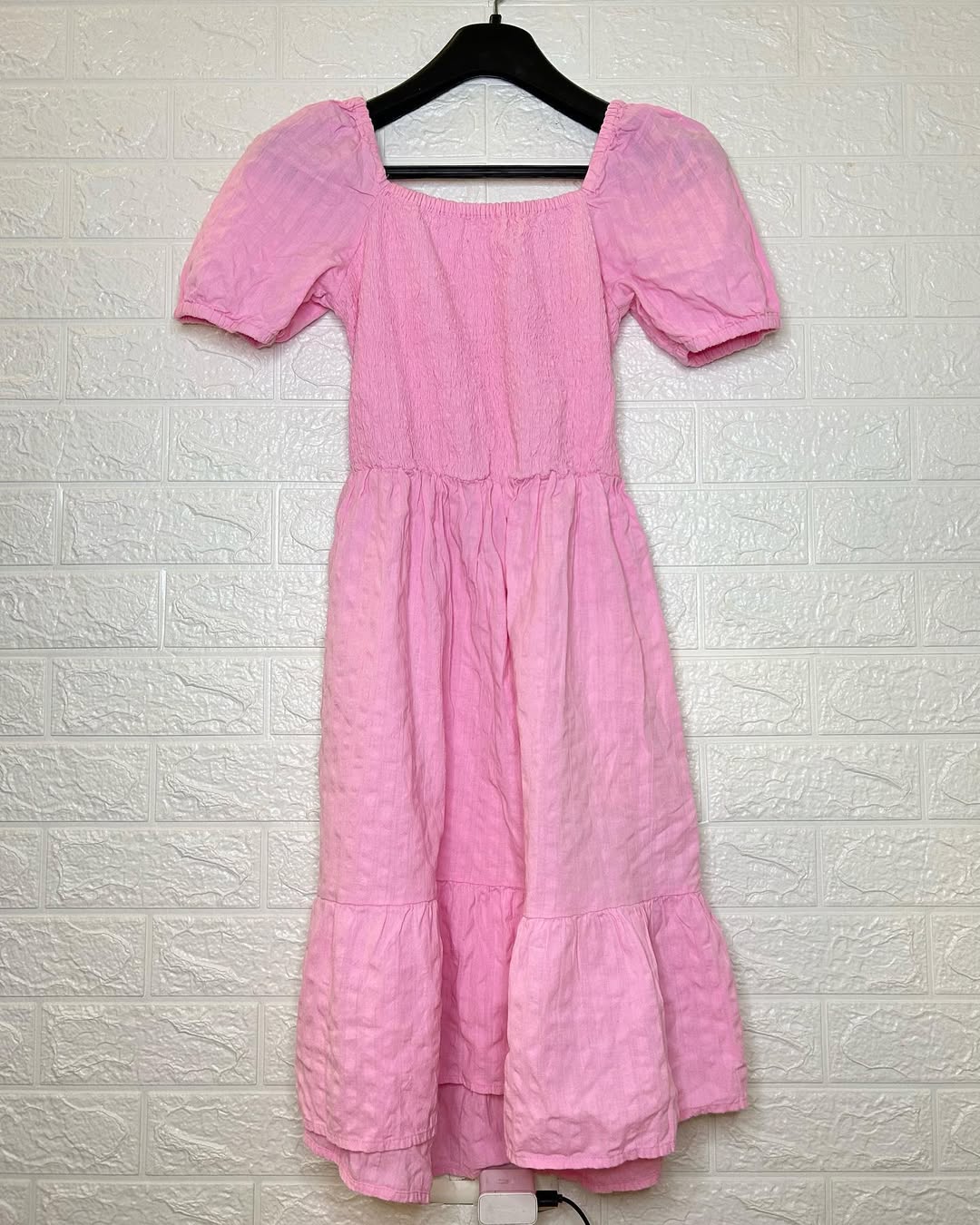 Pink Ruched Backless Dress