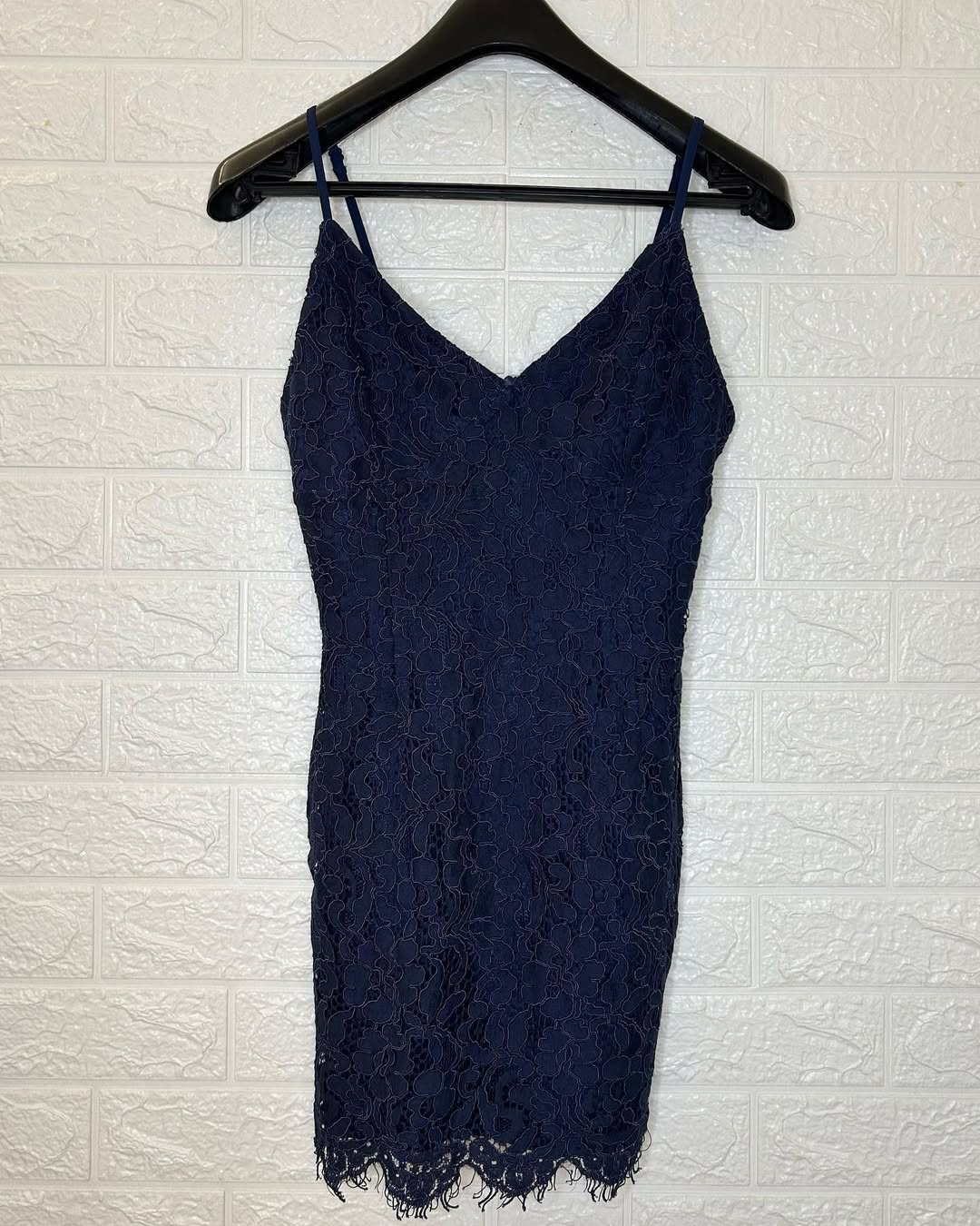 Mini Lace Blue Dress