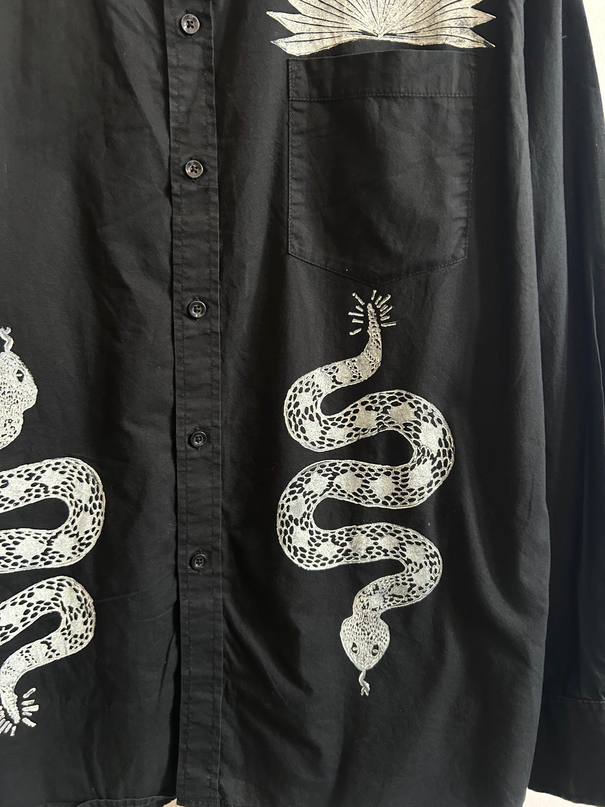 Snake Cotton Shirt: 50”