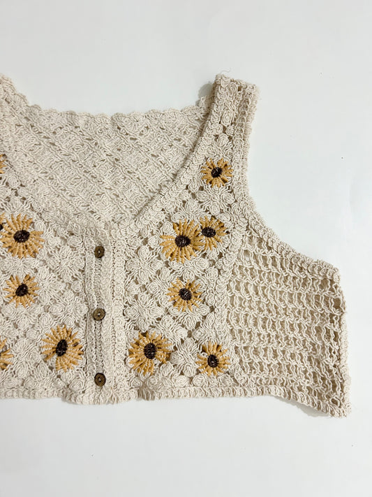 Sunflower Crochet Top