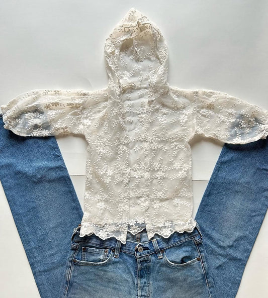 White Shrug with Cap