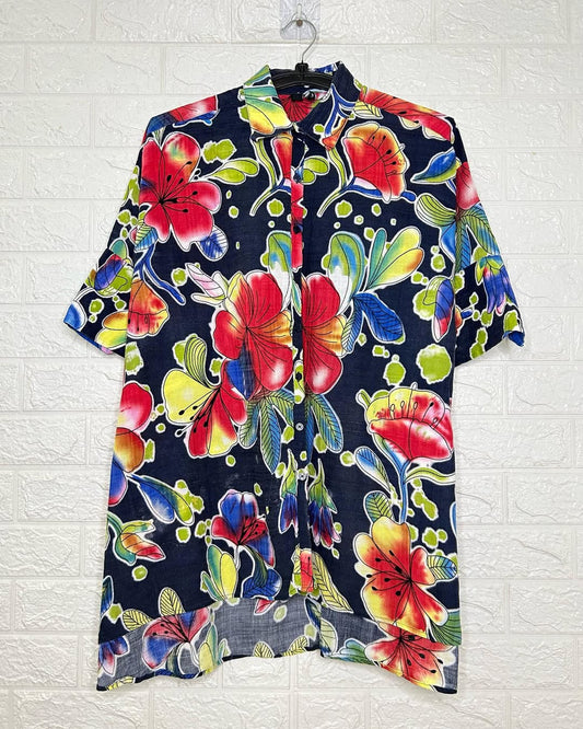 Cotton Multicolor Floral Shirt