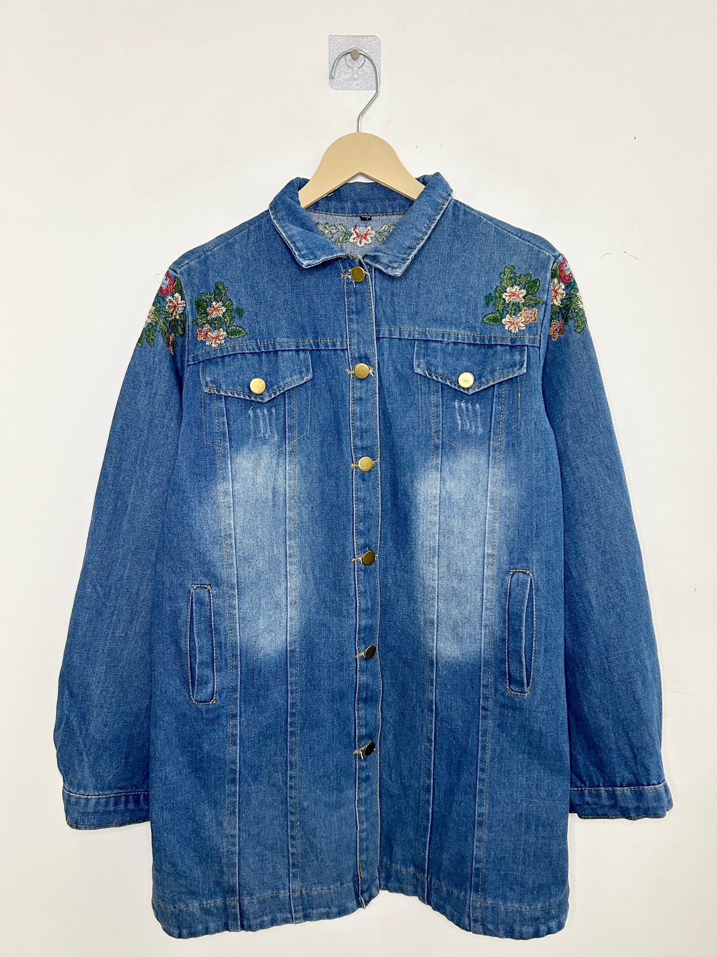 Shoulder Pattern Denim Shirt/ Jacket