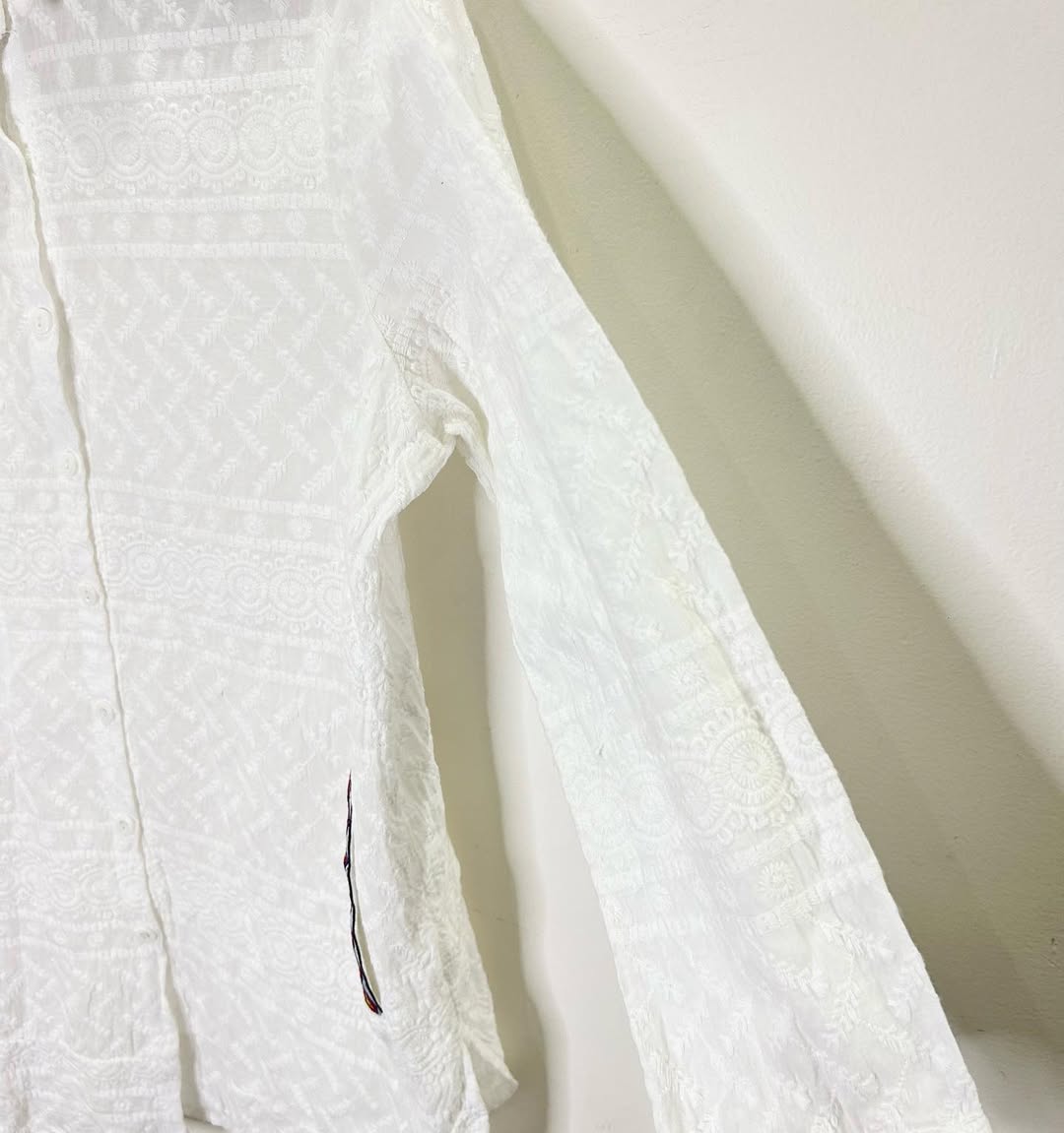 Cotton White Textured Shirt