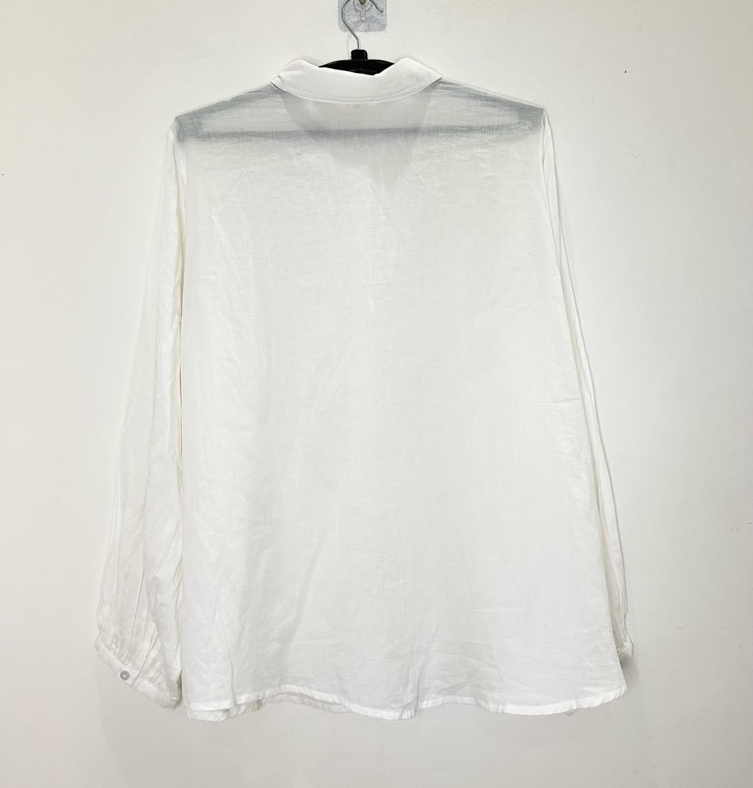 Cotton White Solid Shirt
