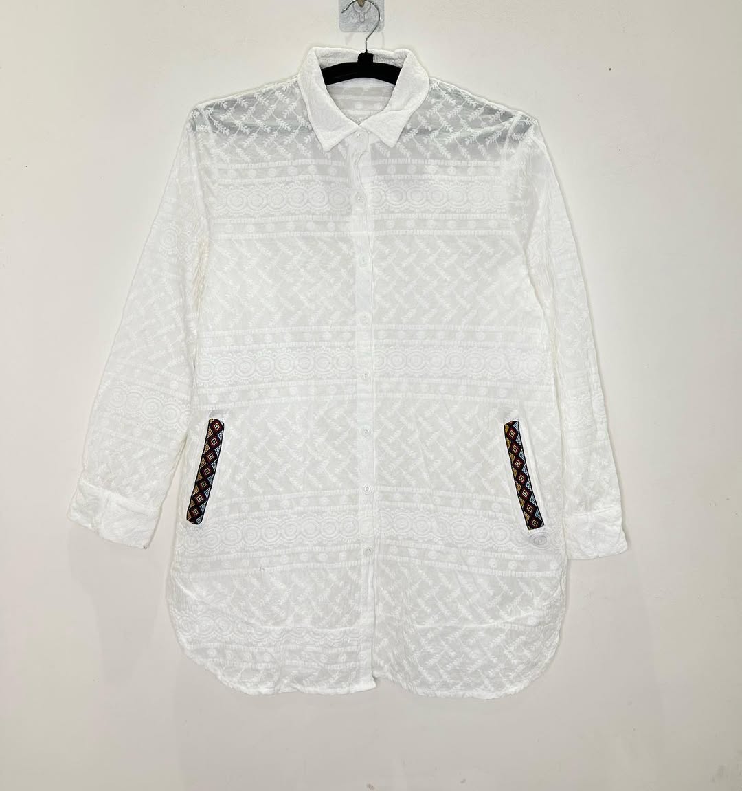 Cotton White Textured Shirt