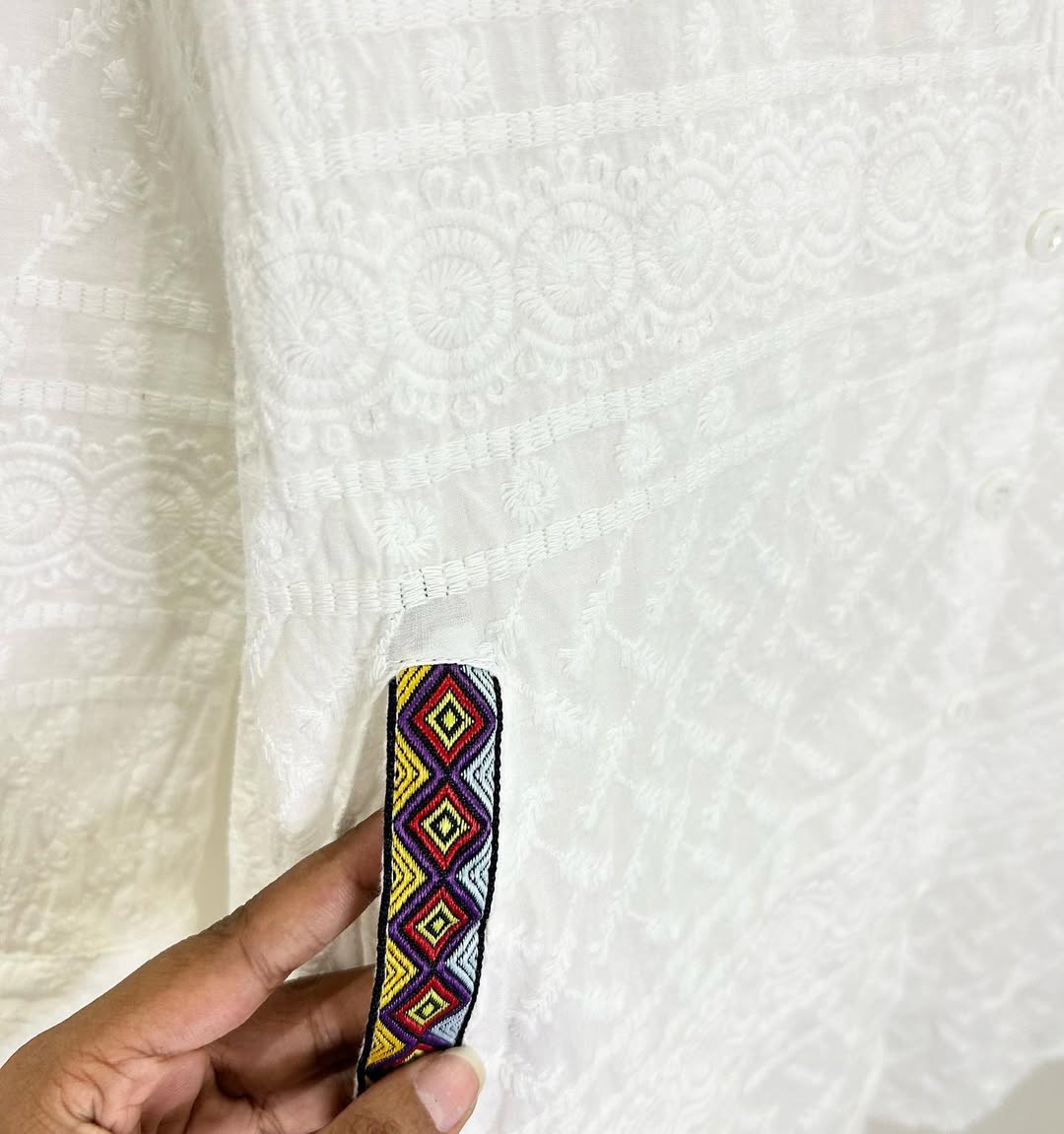 Cotton White Textured Shirt