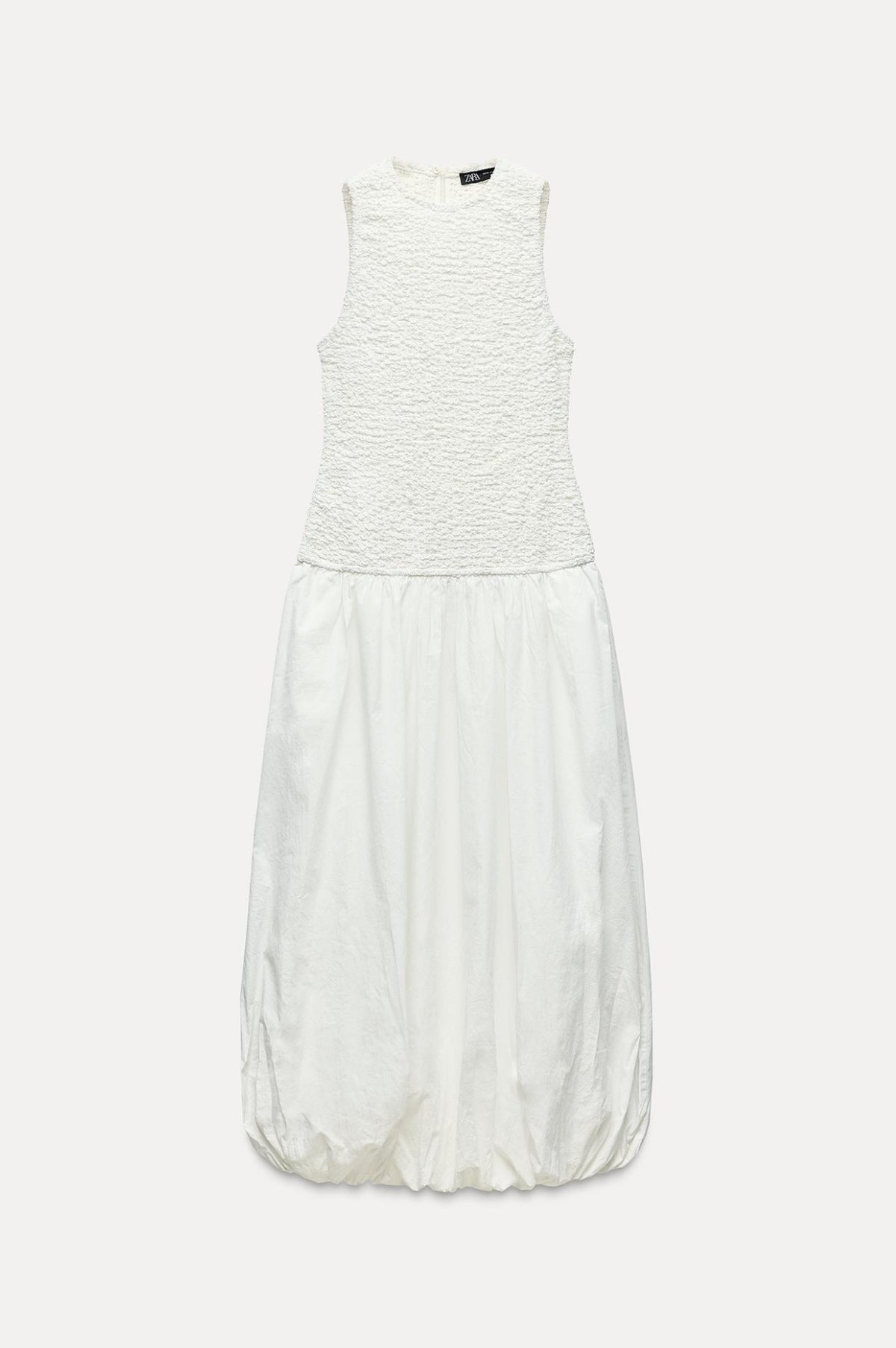Zara Balloon White Dress