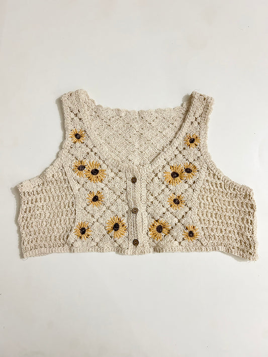 Sunflower Crochet Top