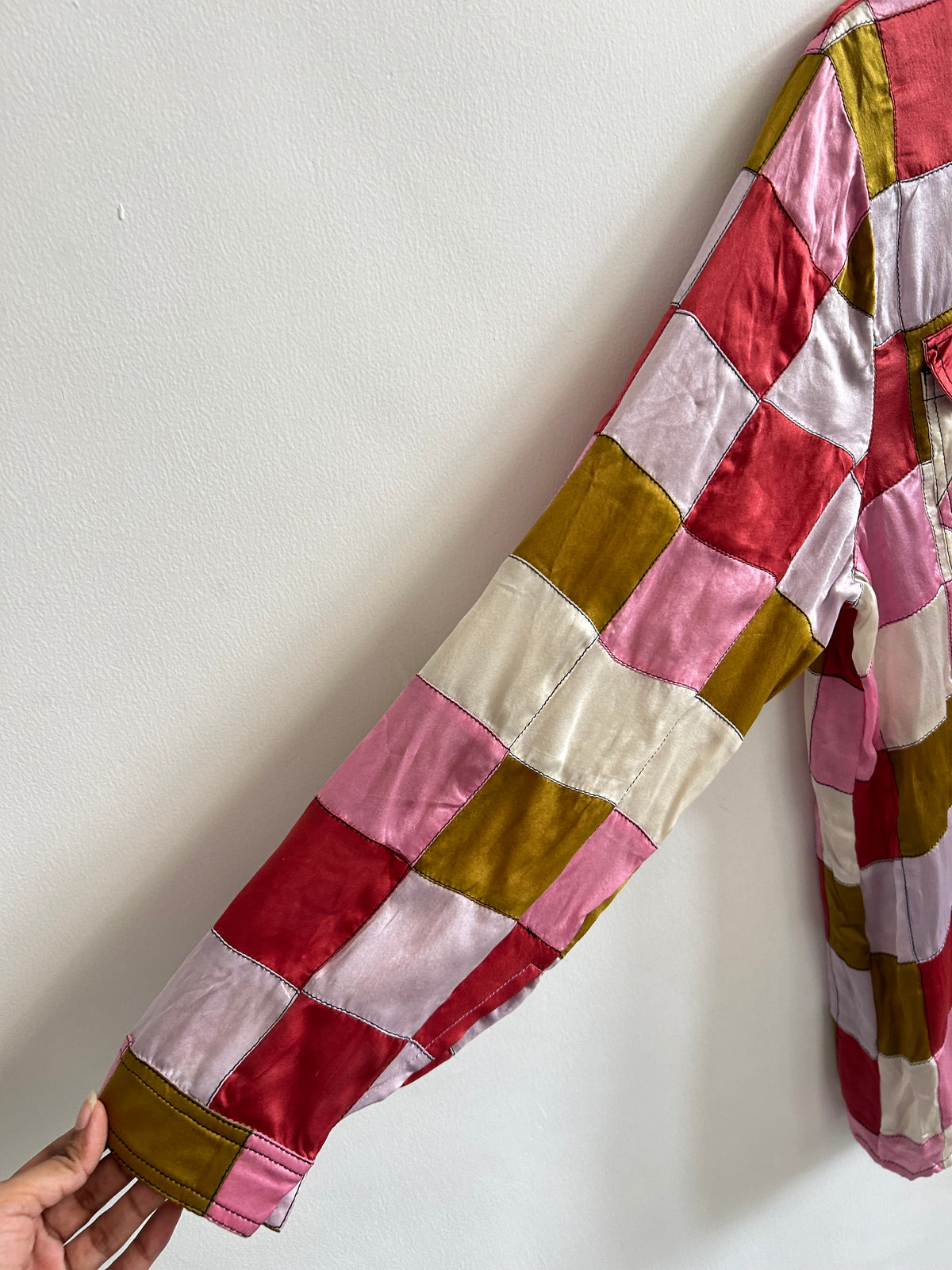 Multicolor Patchwork Shirt: 42”