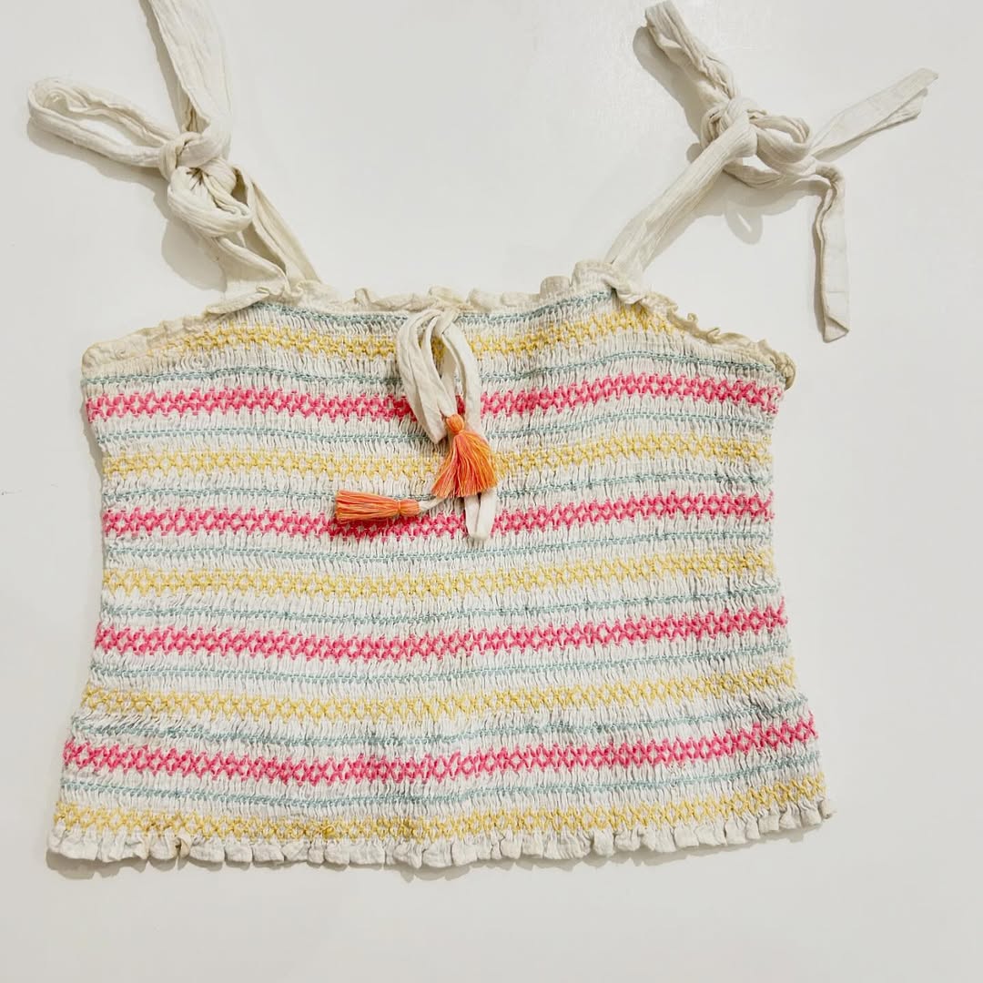 Crochet Multicolor Knot Top