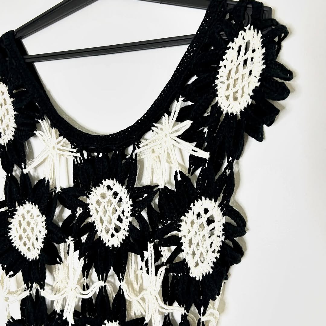 B&W Crochet Top