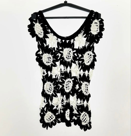 B&W Crochet Top