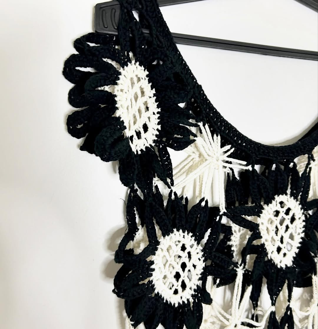 B&W Crochet Top
