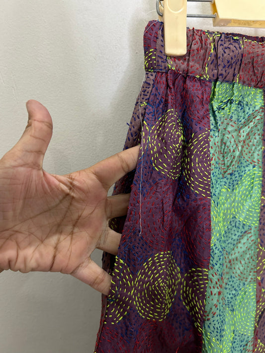 Multicoloured Embroidered Skirt (with Pockets)