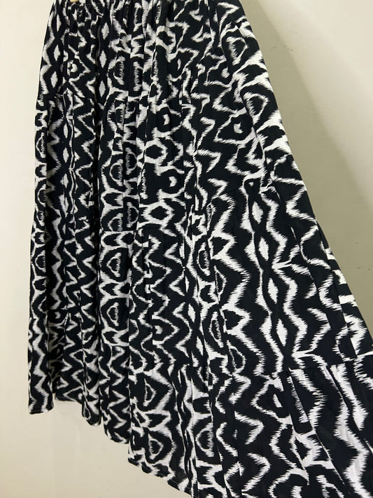 B&W Geometric Skirt