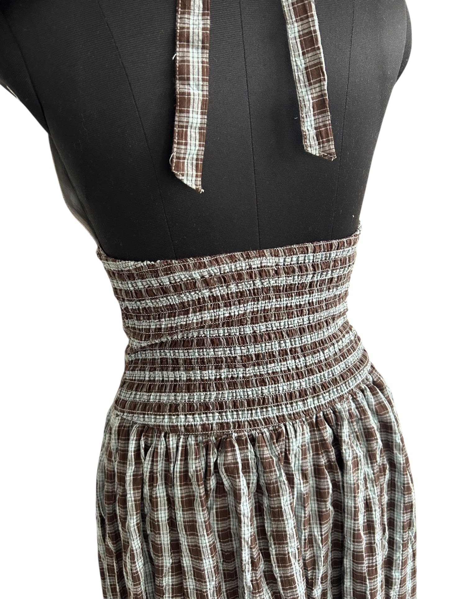 Gingham  Halterneck Dress