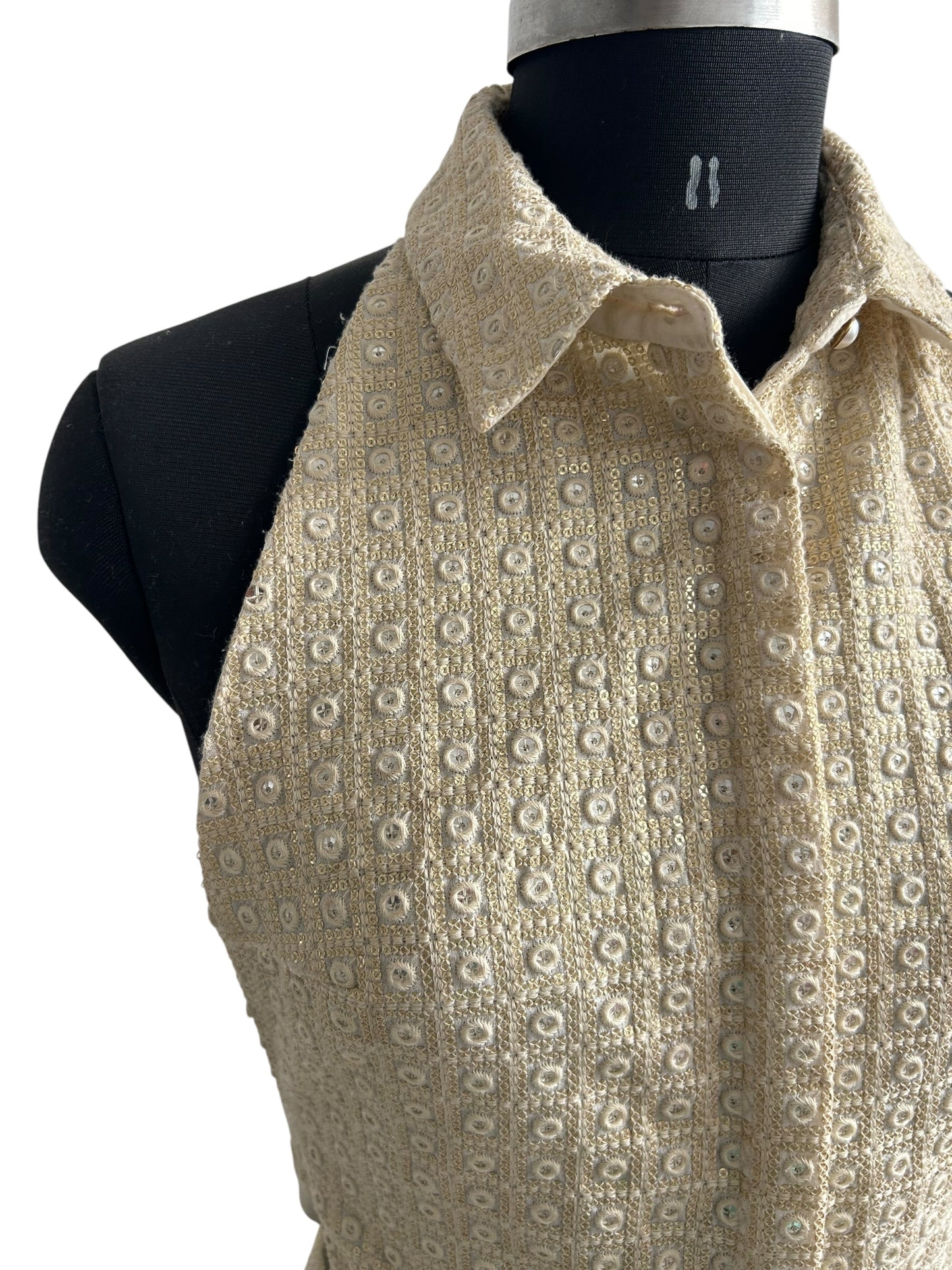 Textured Top with Tie Detailing