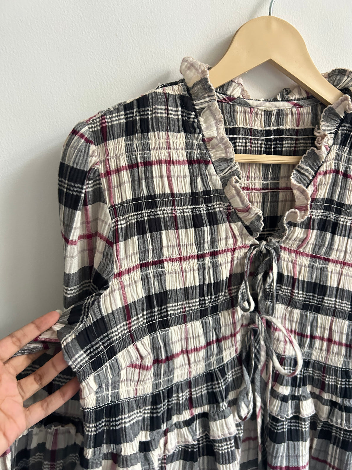 Plaid Cotton Top: 46”