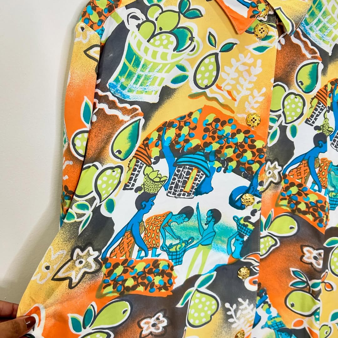 Lemon Picking Printed Shirt