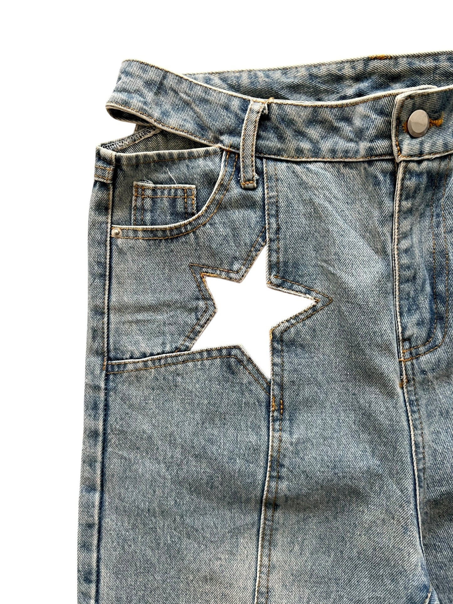 Cut Out Star Denim Jeans