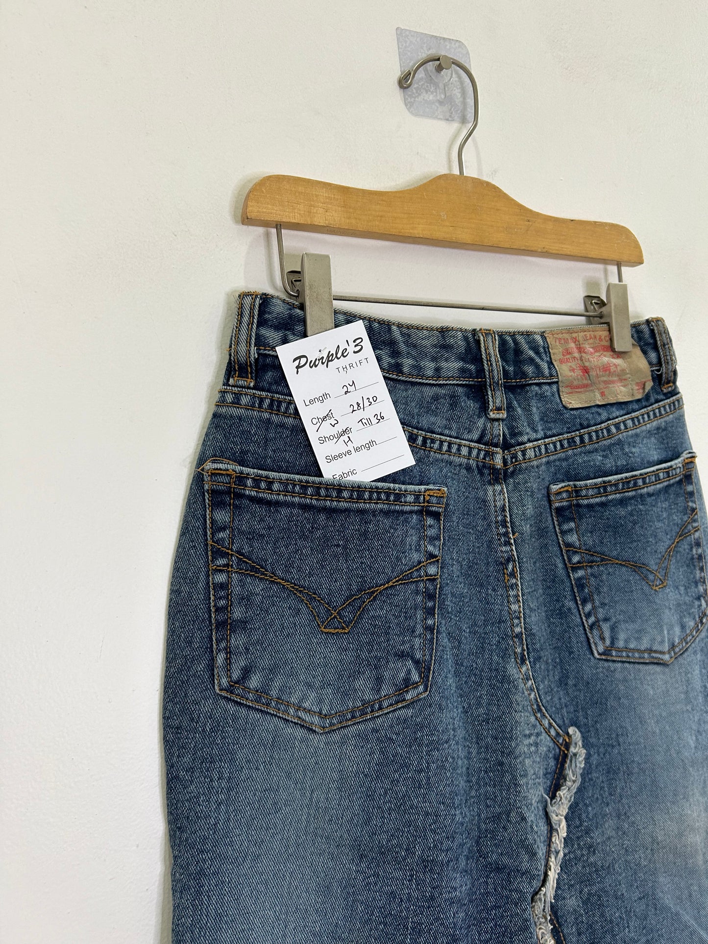 Boho Denim Skirt