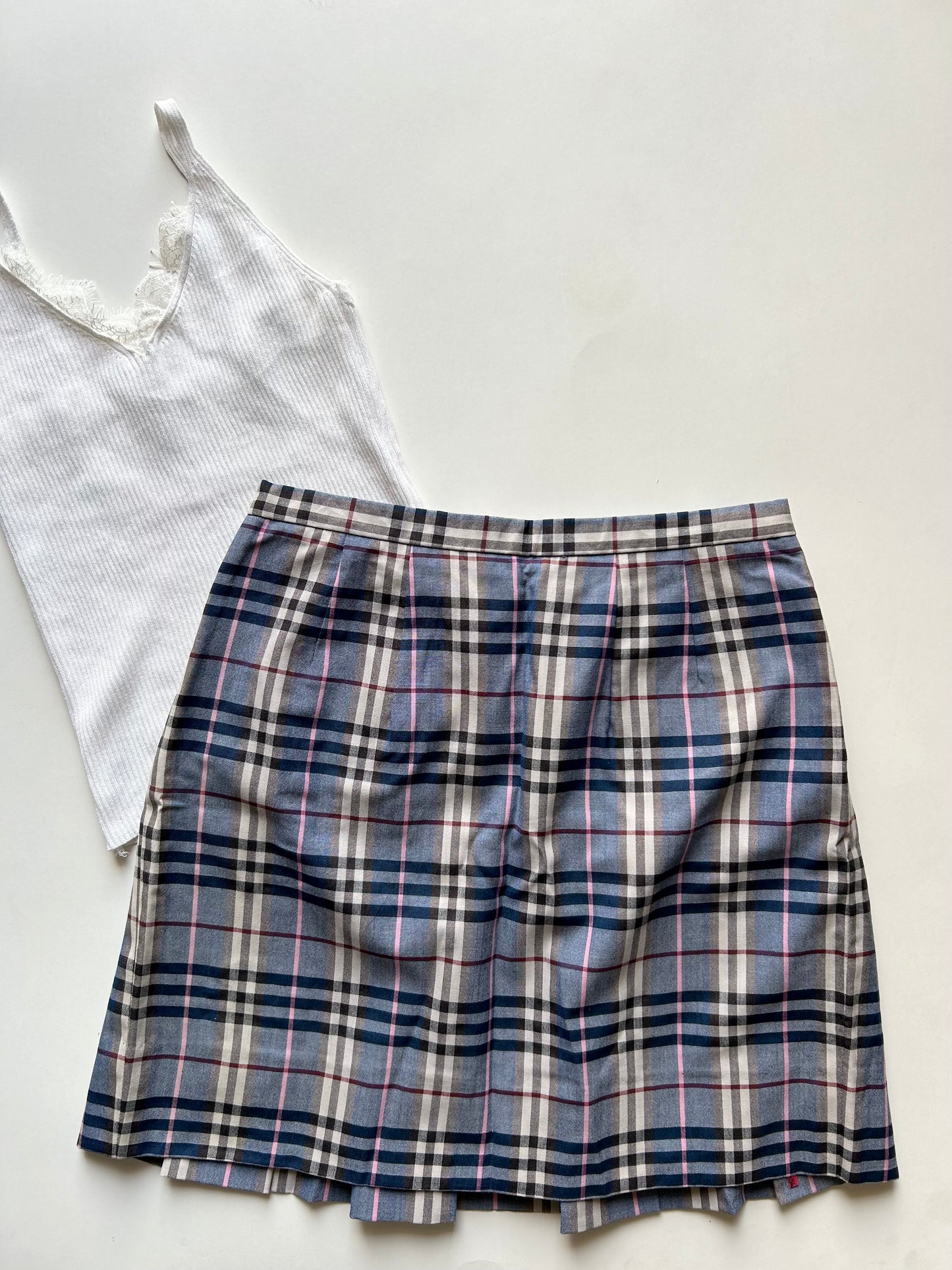Blue Checkered Waist 30
