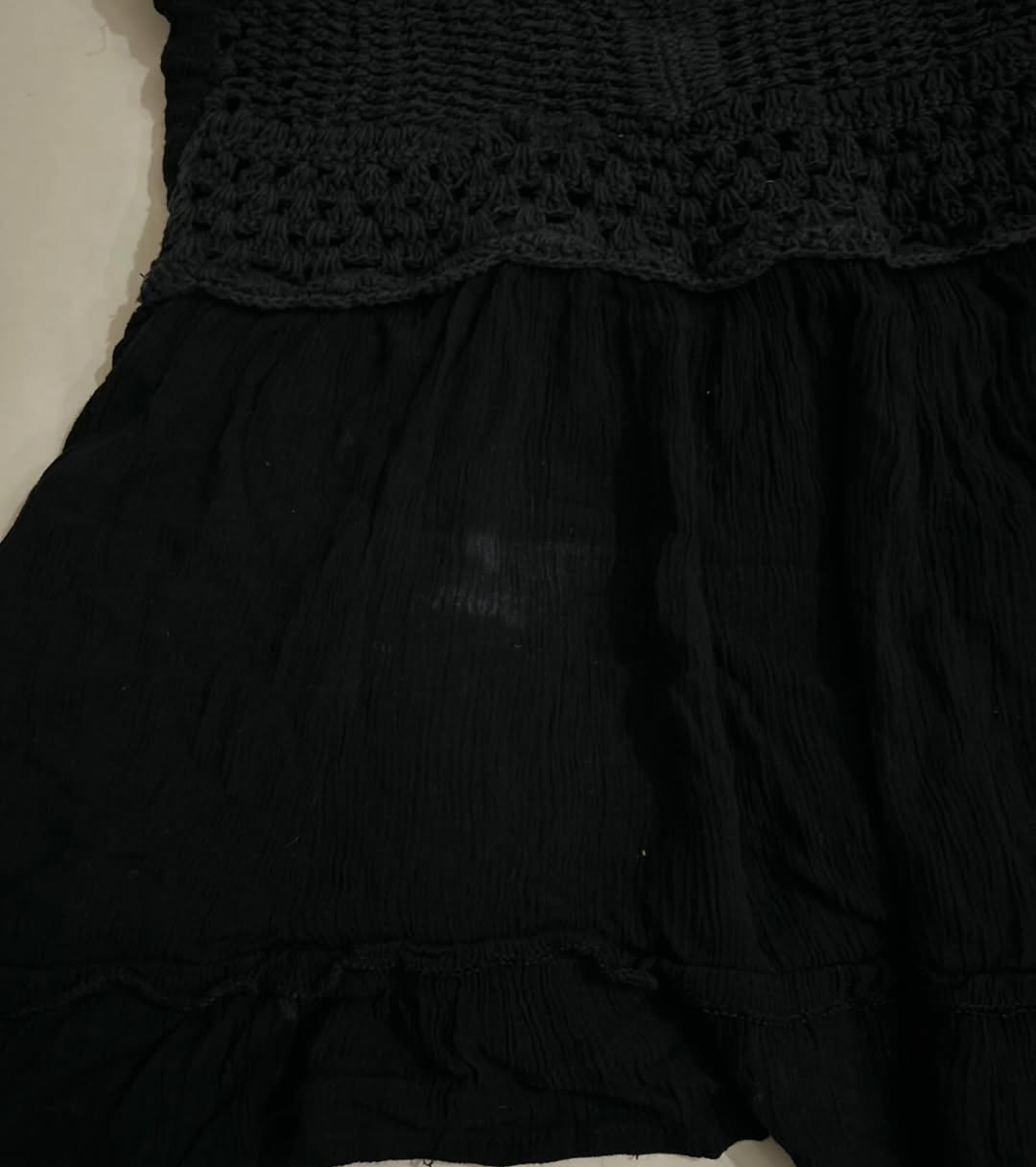 Black Crochet Top