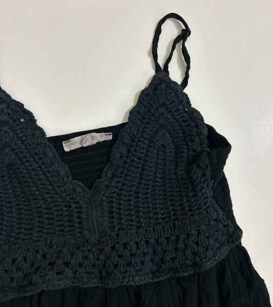 Black Crochet Top
