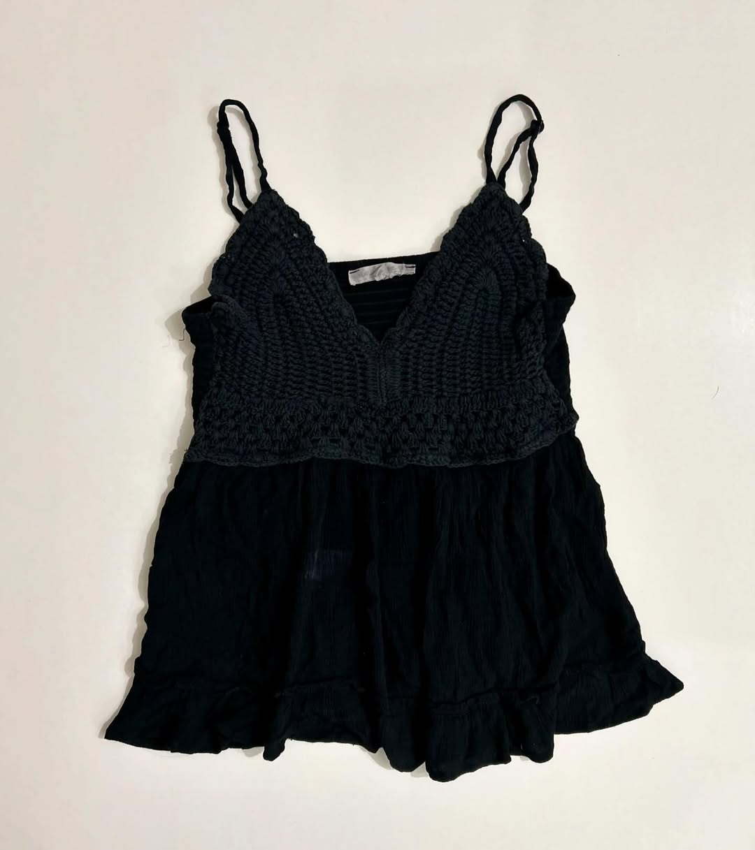 Black Crochet Top