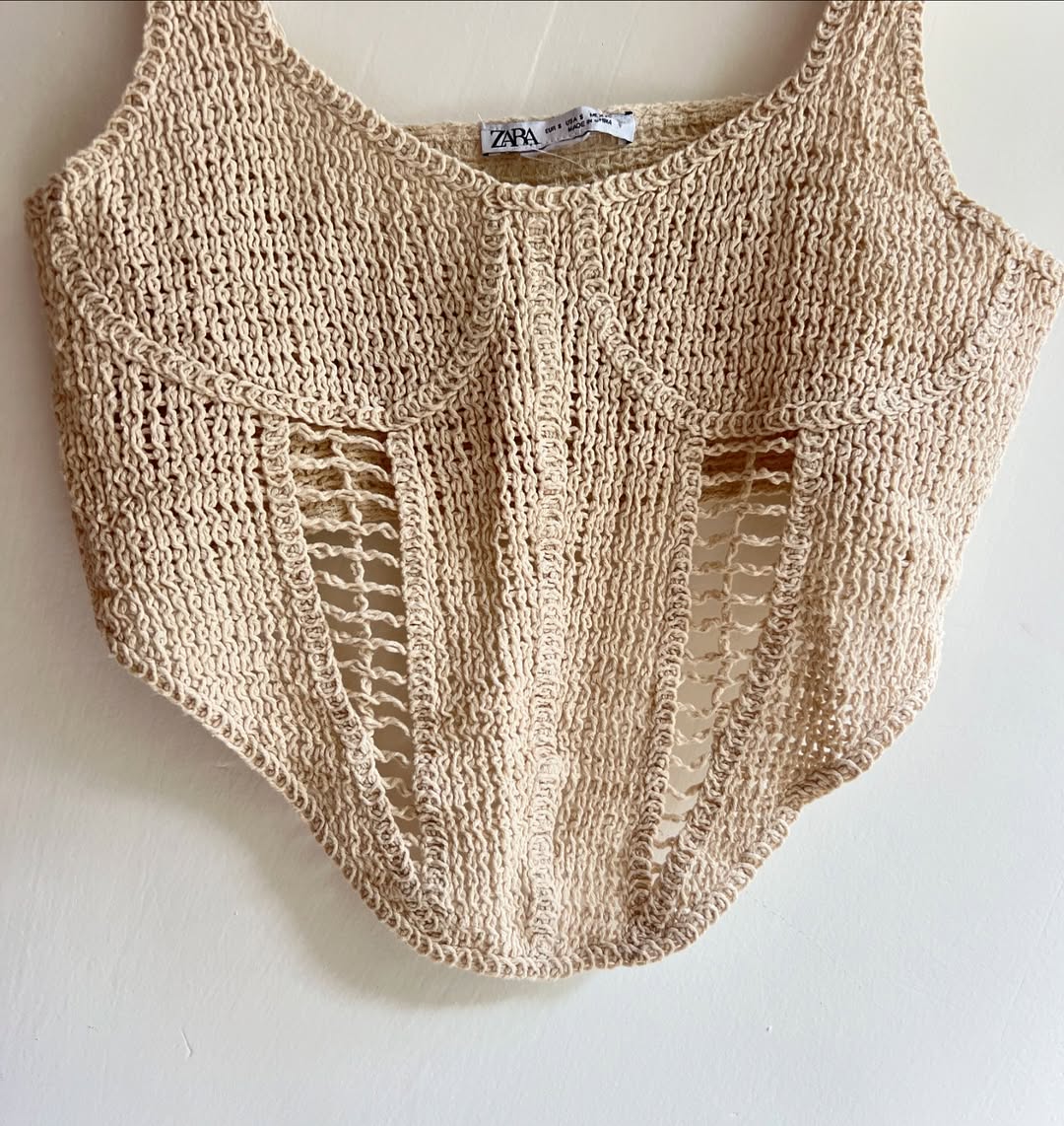 Crochet Beige Top