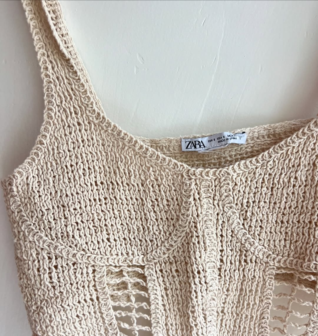Crochet Beige Top