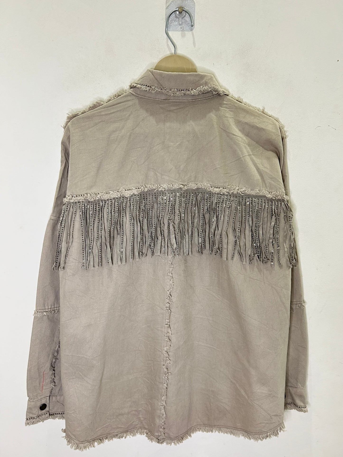 ZARA Fringe Vintage Denim Jacket
