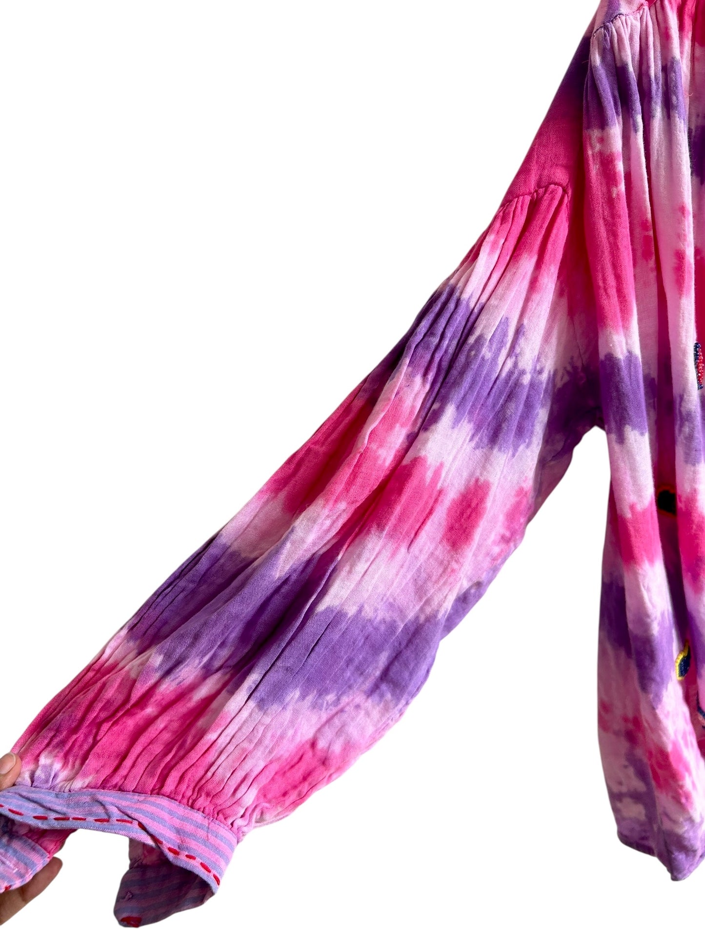 Tie & Dye Embroidered Top