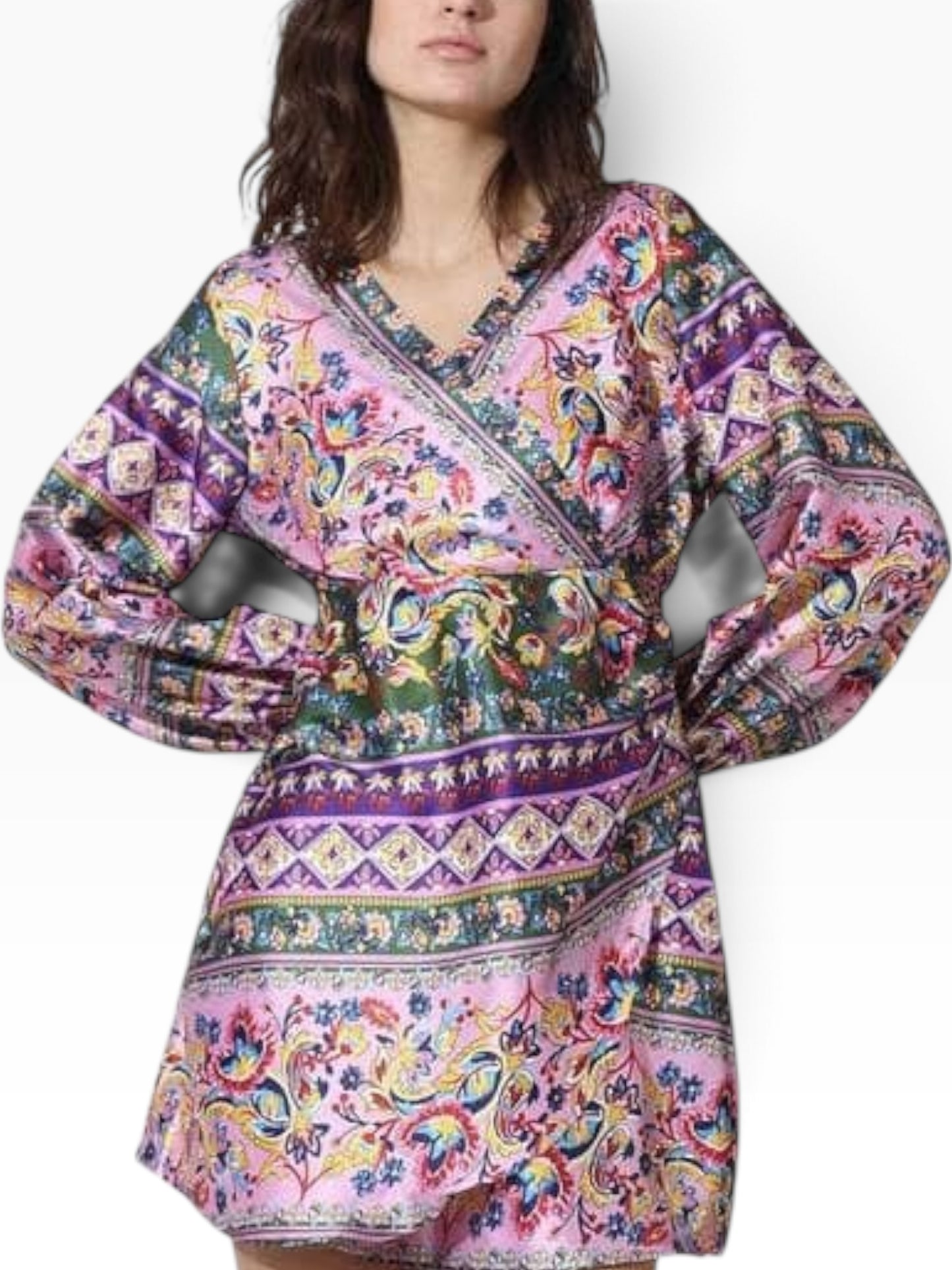 Printed Satin Dress