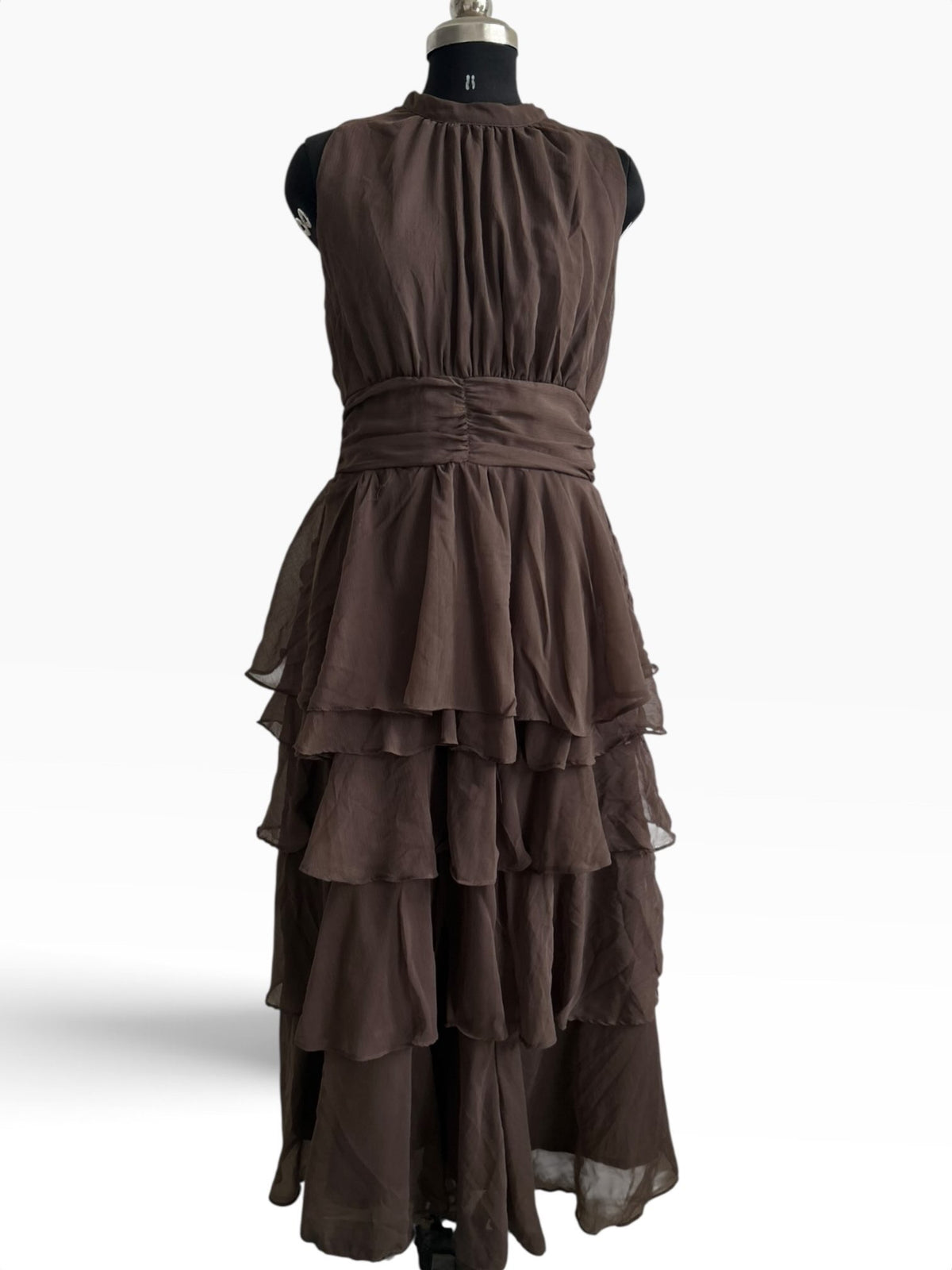 Brown Ruffle Dress: 42”
