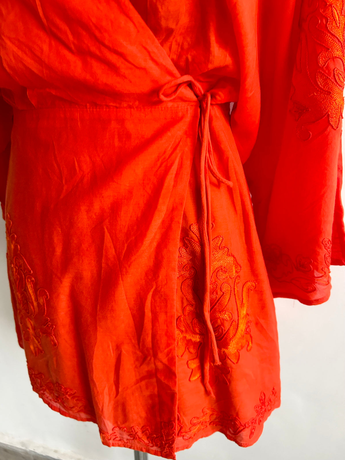 Orange ZARA Wrap Dress