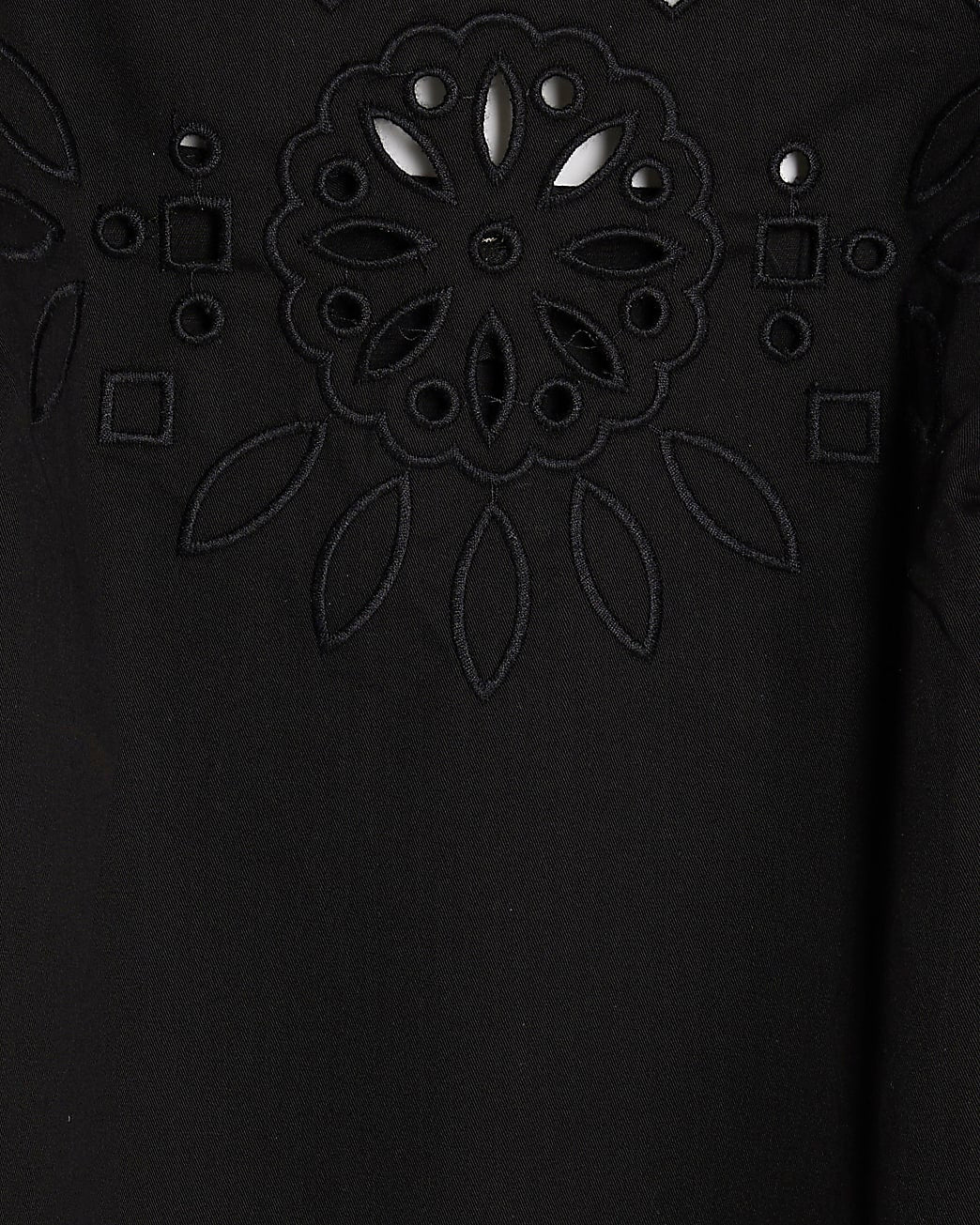 River Island black sleeveless cut-out mini shift dress