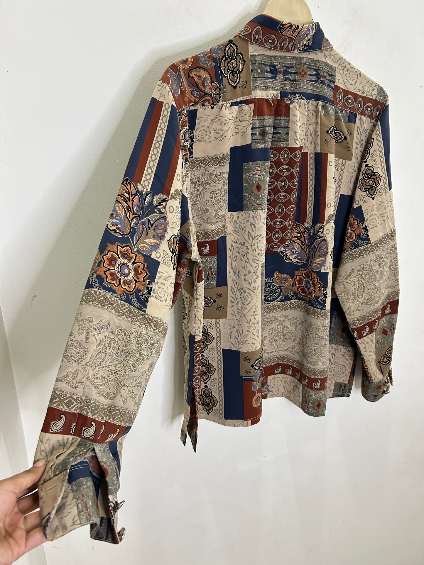 Vintage Beige Printed Shirt