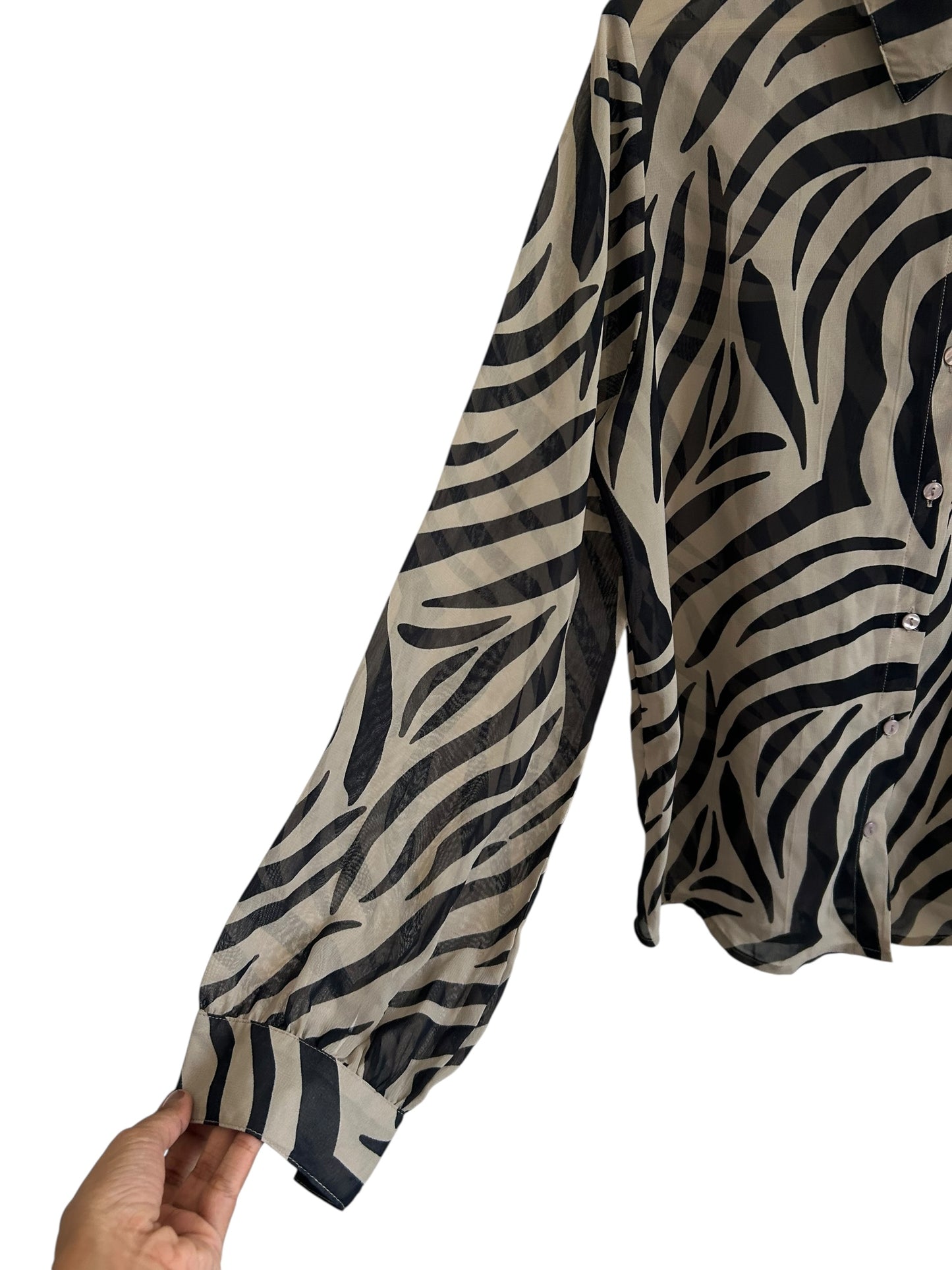 Boohoo Zebra Print Shirt