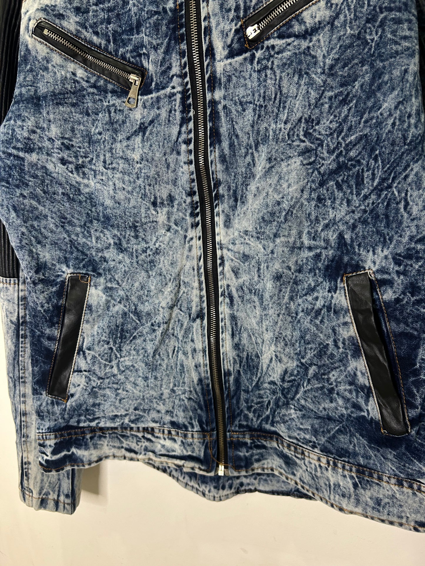 Acid Wash Biker Jacket