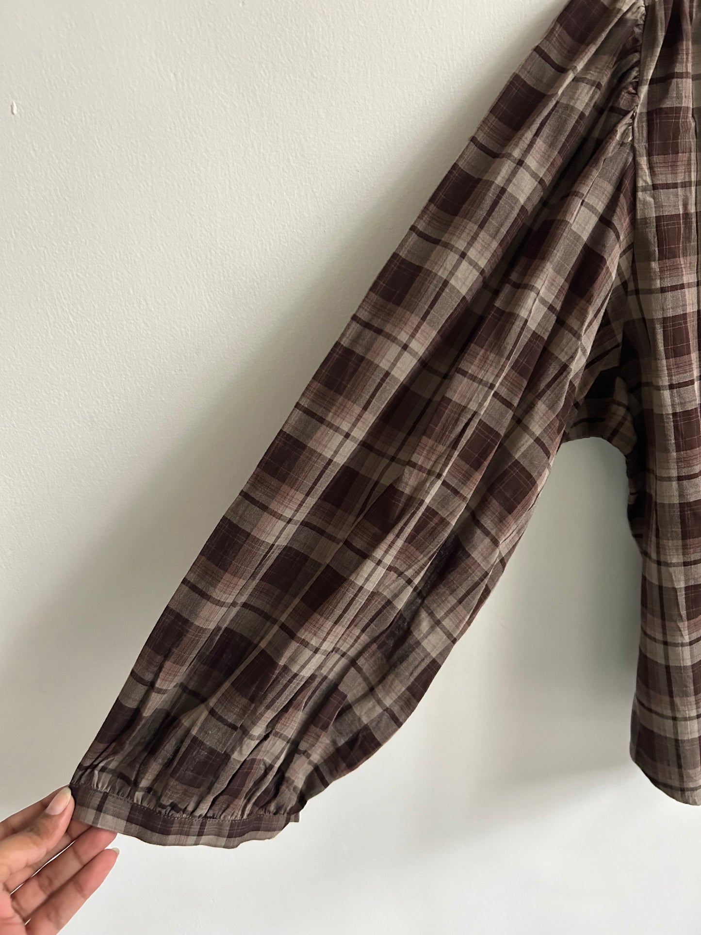 Checked Brown Top