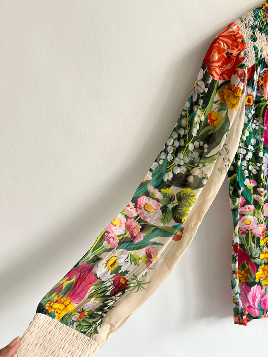 Floral ELIZABETH JAMES Top: 36”