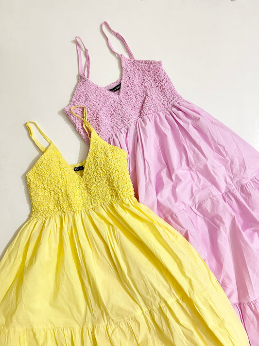 Popcorn Dress: Yellow